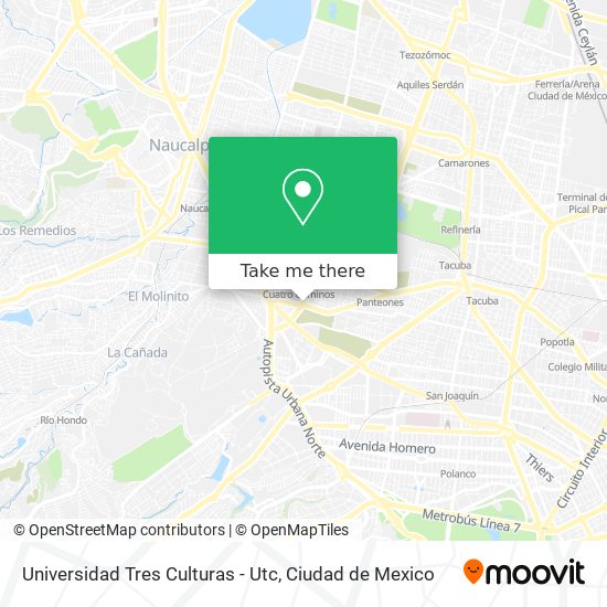 Mapa de Universidad Tres Culturas - Utc