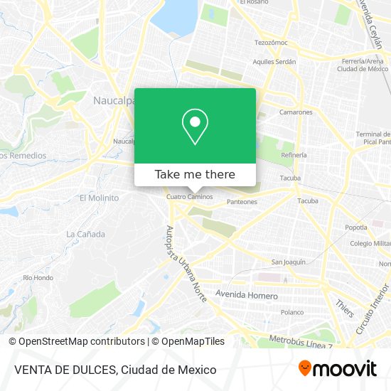 VENTA DE DULCES map
