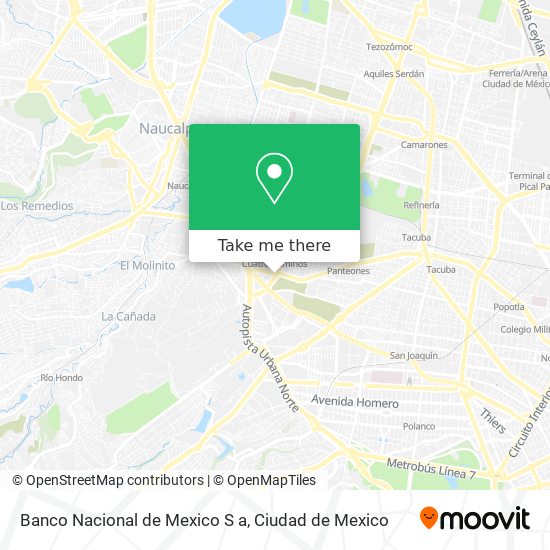 Banco Nacional de Mexico S a map