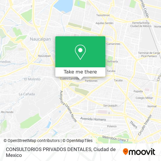 Mapa de CONSULTORIOS PRIVADOS DENTALES