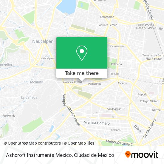 Mapa de Ashcroft Instruments Mexico