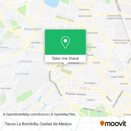 Mapa de Tacos La Bombilla