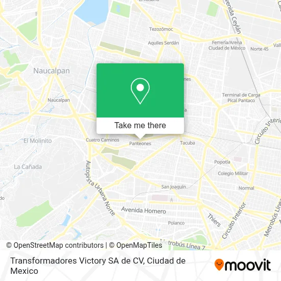 Transformadores Victory SA de CV map