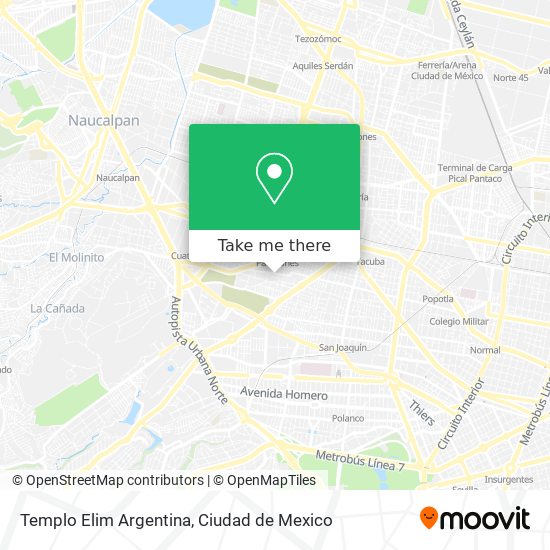 Mapa de Templo Elim Argentina