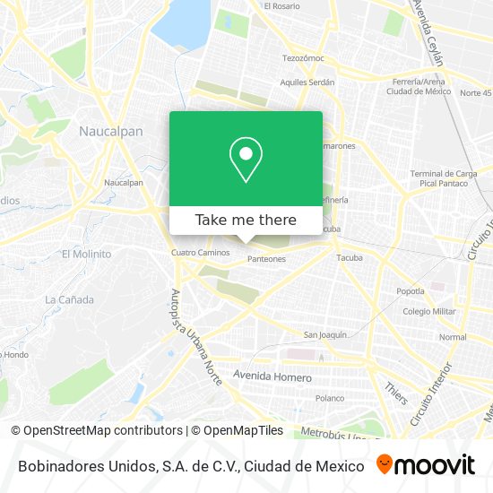 Bobinadores Unidos, S.A. de C.V. map