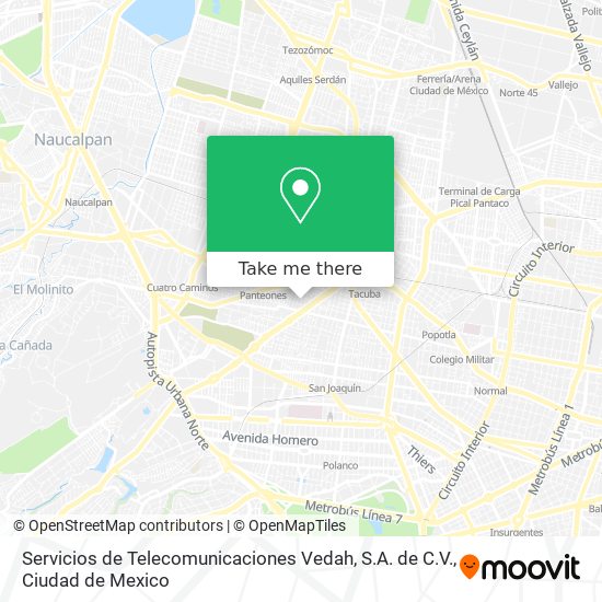 Servicios de Telecomunicaciones Vedah, S.A. de C.V. map