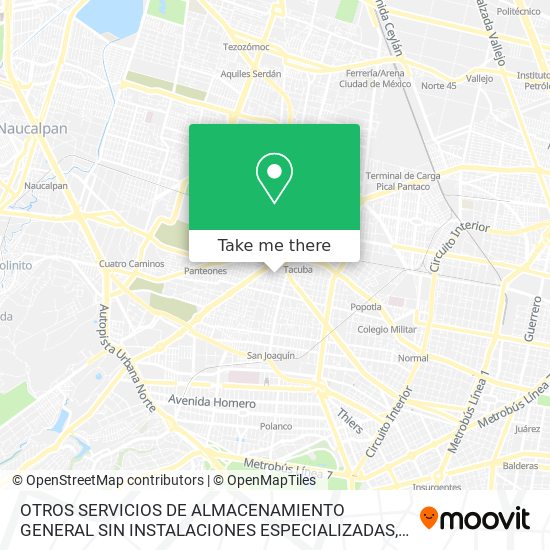 Mapa de OTROS SERVICIOS DE ALMACENAMIENTO GENERAL SIN INSTALACIONES ESPECIALIZADAS