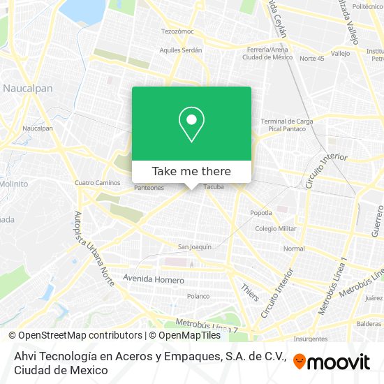 Ahvi Tecnología en Aceros y Empaques, S.A. de C.V. map