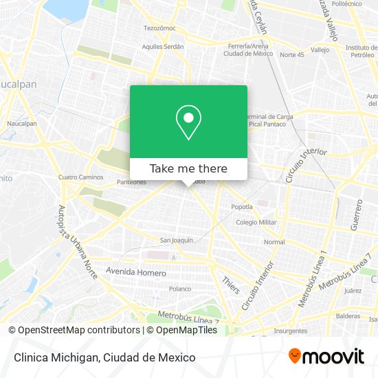 Mapa de Clinica Michigan