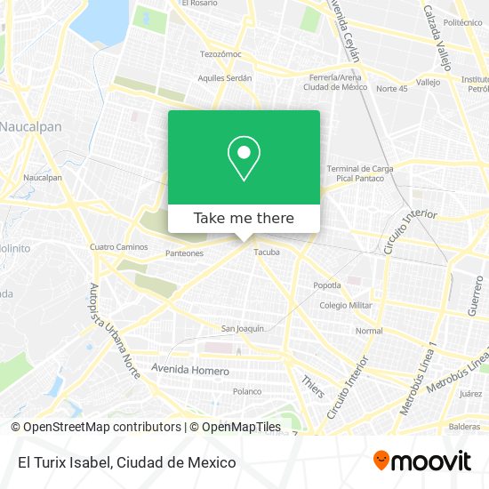 El Turix Isabel map