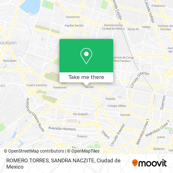 ROMERO TORRES, SANDRA NACZITE map