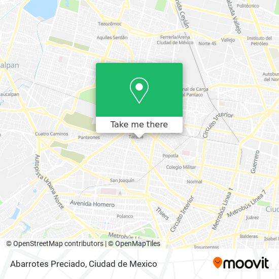 Abarrotes Preciado map