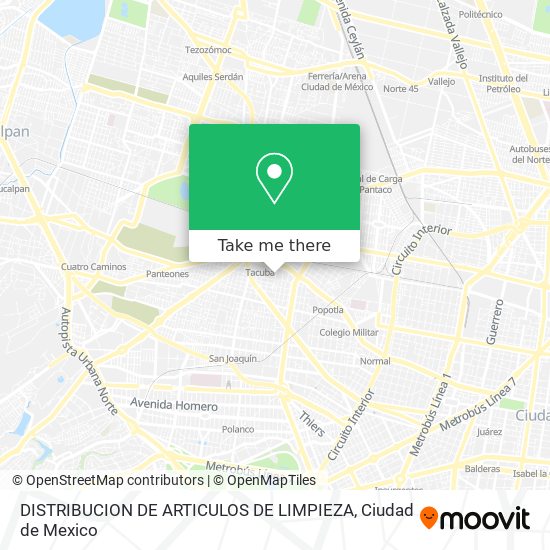 Mapa de DISTRIBUCION DE ARTICULOS DE LIMPIEZA