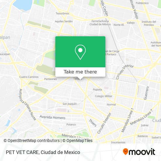 PET VET CARE map