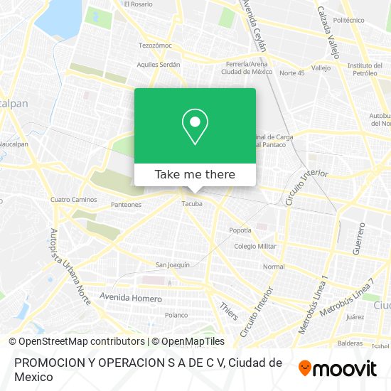 Mapa de PROMOCION Y OPERACION S A DE C V