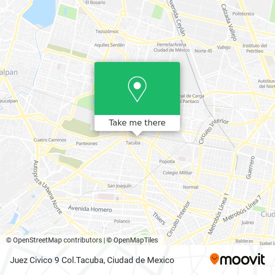 Juez Civico 9 Col.Tacuba map