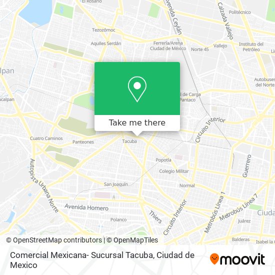 Comercial Mexicana- Sucursal Tacuba map