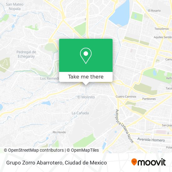 Mapa de Grupo Zorro Abarrotero