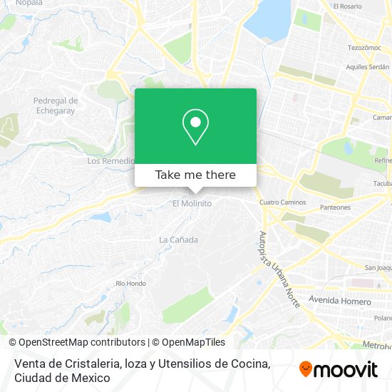 Venta de Cristaleria, loza y Utensilios de Cocina map