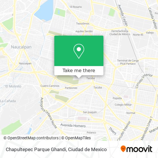 Mapa de Chapultepec Parque Ghandi