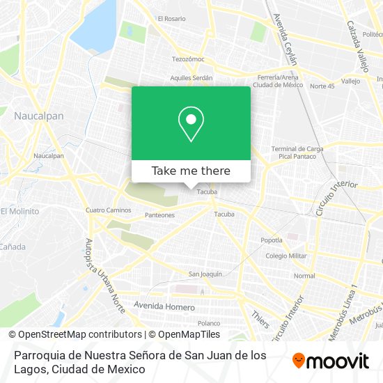 Mapa de Parroquia de Nuestra Señora de San Juan de los Lagos