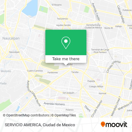 SERVICIO AMERICA map