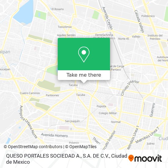 QUESO PORTALES SOCIEDAD A., S.A. DE C.V. map