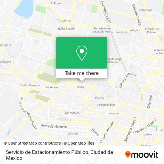 Mapa de Servicio de Estacionamiento Público