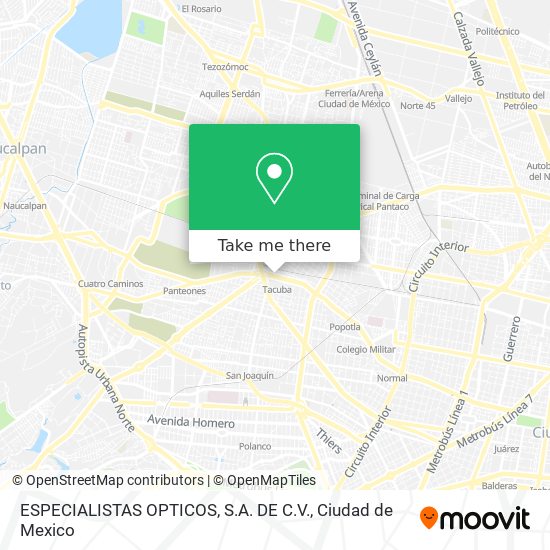 ESPECIALISTAS OPTICOS, S.A. DE C.V. map