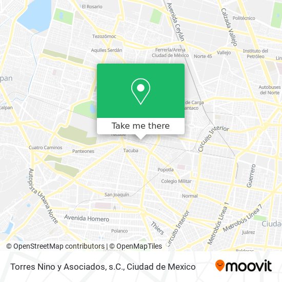 Torres Nino y Asociados, s.C. map