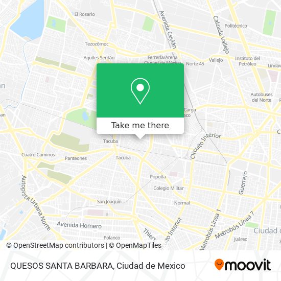 QUESOS SANTA BARBARA map