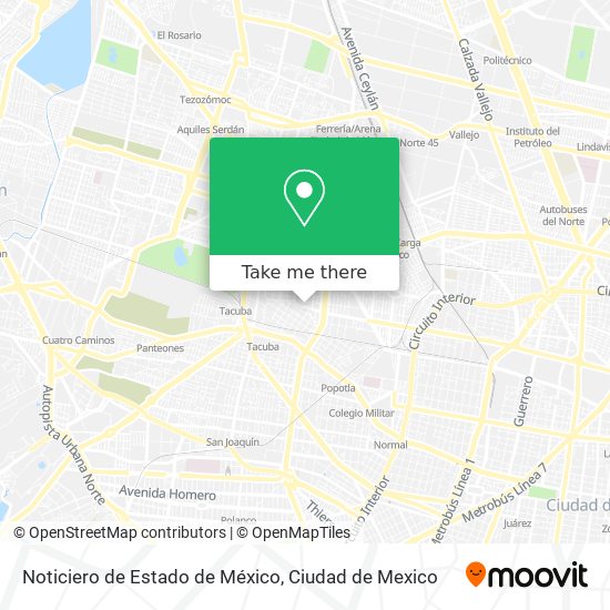 Noticiero de Estado de México map