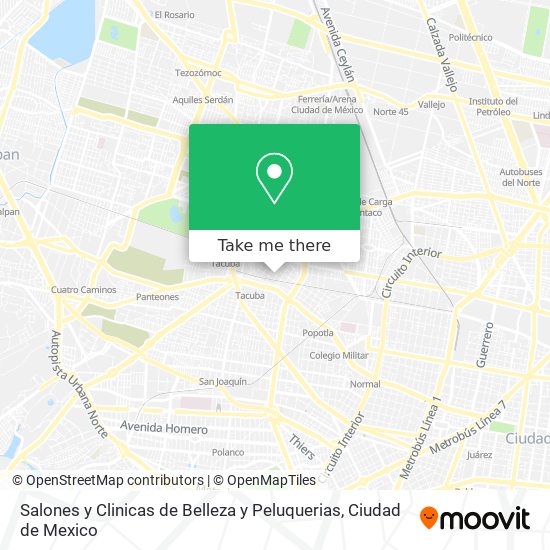 Salones y Clinicas de Belleza y Peluquerias map