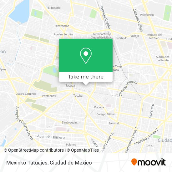 Mexinko Tatuajes map