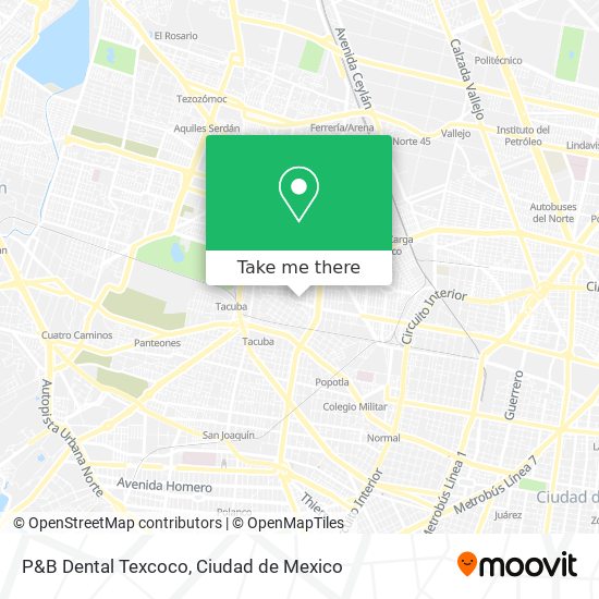 P&B Dental Texcoco map