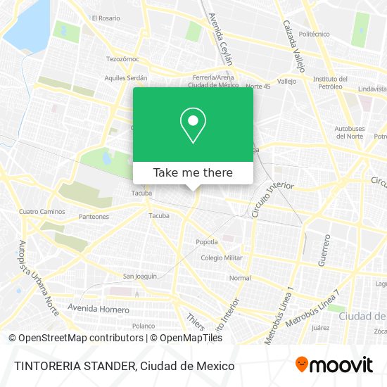 TINTORERIA STANDER map
