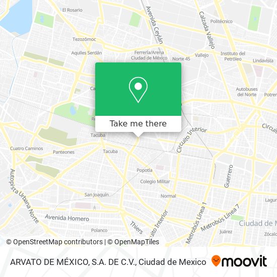 ARVATO DE MÉXICO, S.A. DE C.V. map