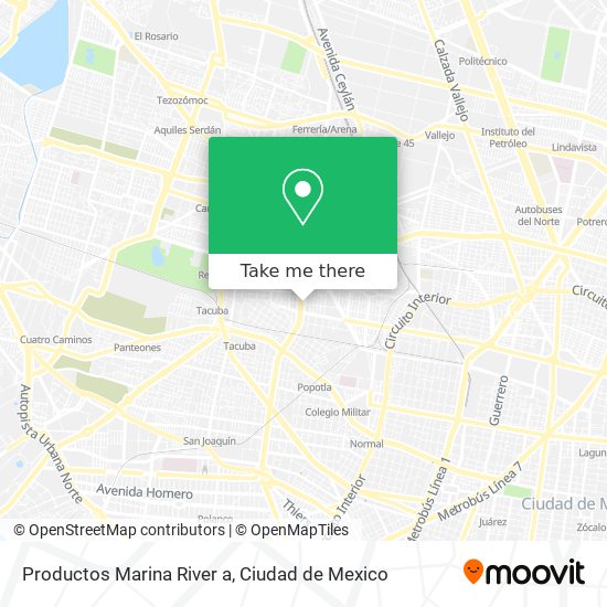 Productos Marina River a map