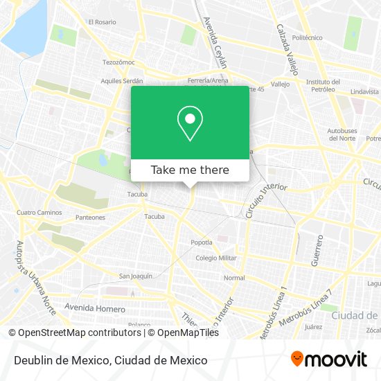 Deublin de Mexico map
