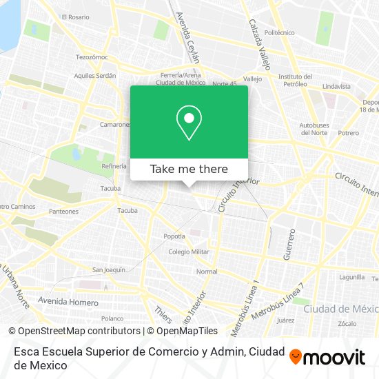Esca Escuela Superior de Comercio y Admin map