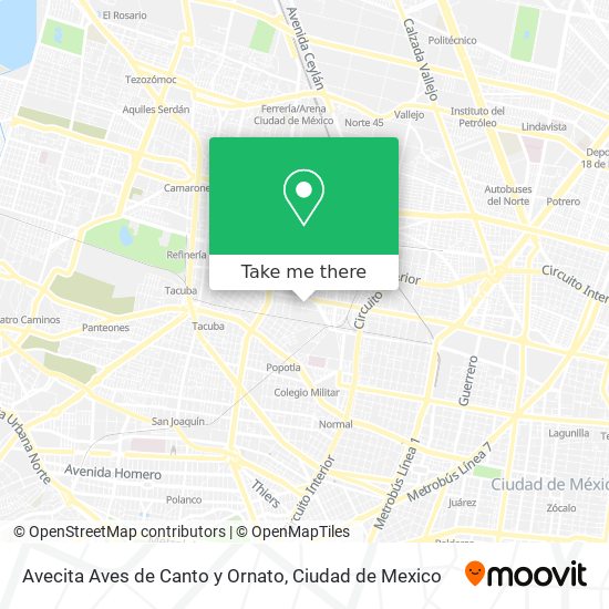 Avecita Aves de Canto y Ornato map