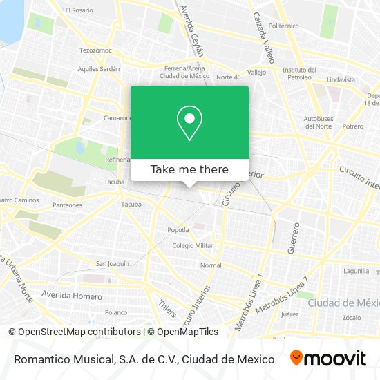 Mapa de Romantico Musical, S.A. de C.V.