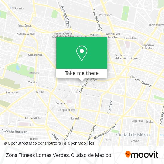 Zona Fitness Lomas Verdes map