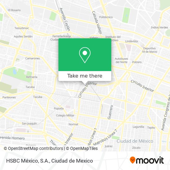 HSBC México, S.A. map