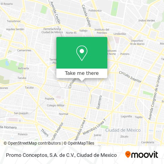 Promo Conceptos, S.A. de C.V. map
