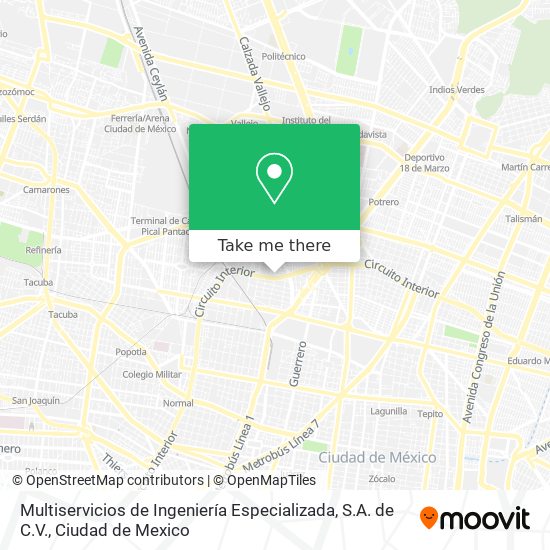 Mapa de Multiservicios de Ingeniería Especializada, S.A. de C.V.