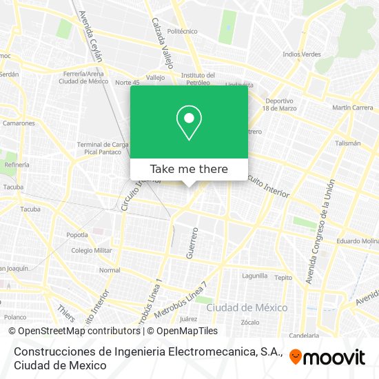 Mapa de Construcciones de Ingenieria Electromecanica, S.A.
