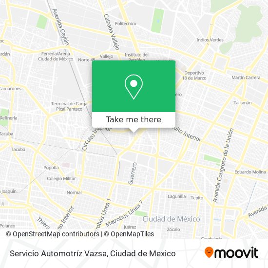 Servicio Automotríz Vazsa map