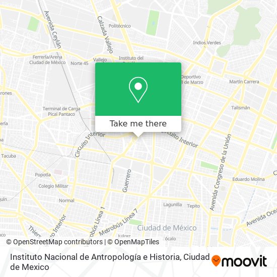 Instituto Nacional de Antropología e Historia map