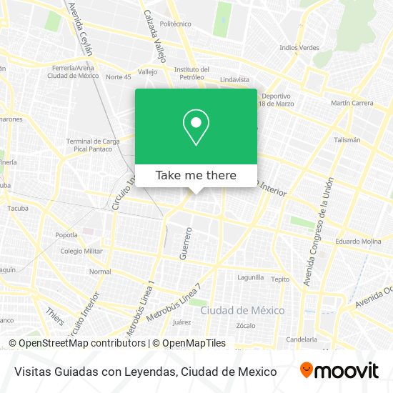 Visitas Guiadas con Leyendas map